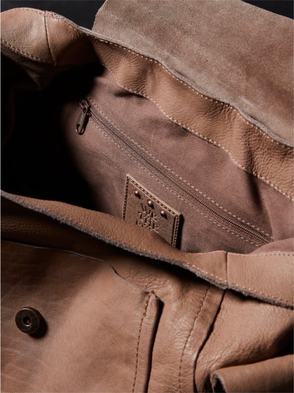 Free People We The Free Leigh Distressed Leather Hobo Chocolate Boho - Picture 4 of 9